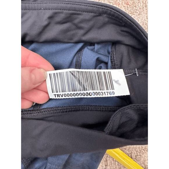 Lululemon Womens Navy Black Run Inspire Top Speed Crop Leggings Size 4 - Picture 5 of 12